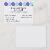 Carte de visite Pois Aqua & Blue (Devant / Derrière)