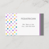 Carte De Visite Pois arc-en-ciel jouant coloré (Devant)