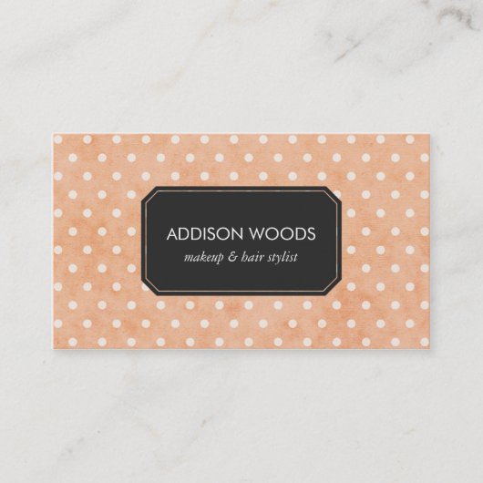 Carte De Visite Pois assez rose professionnel (Devant)
