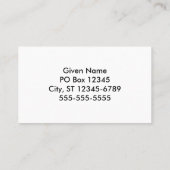 Carte De Visite Pois blancs et lavande (Dos)