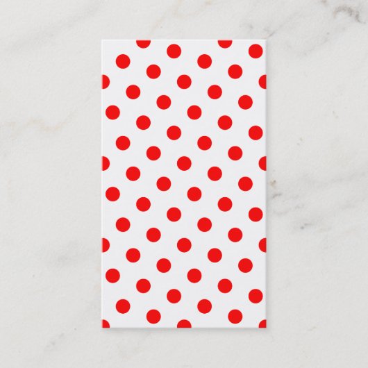 Carte De Visite Pois blancs et rouges (Devant)