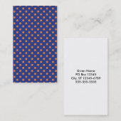 Carte De Visite Pois bleu et orange (Devant / Derrière)