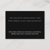 Carte De Visite Pois brossé à deux tons contemporains (Dos)