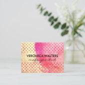 Carte De Visite Pois brossé à deux tons contemporains (Debout devant)