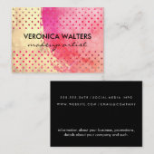 Carte De Visite Pois brossé à deux tons contemporains (Devant / Derrière)