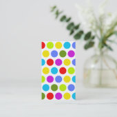 Carte De Visite Pois coloré (Debout devant)
