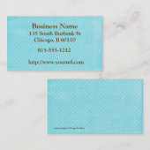 Carte De Visite Pois d'Aqua (Devant / Derrière)