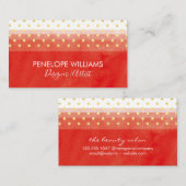 Carte De Visite Pois d'aquarelle moderne et élégant (Devant / Derrière)