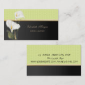 Carte De Visite Pois élégant et moderne, Calla (Devant / Derrière)