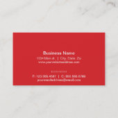 Carte De Visite Pois élégants, rouges et blancs (Dos)