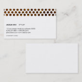 Carte De Visite Pois Gold Flake (blanc) (Devant / Derrière)