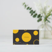 Carte de visite Pois jaune (Debout devant)