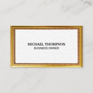 Carte De Visite Pois minimalistes de cadres d'or