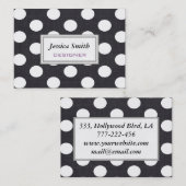 Carte De Visite Pois moderne élégant professionnel (Devant / Derrière)