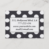 Carte De Visite Pois moderne élégant professionnel (Dos)