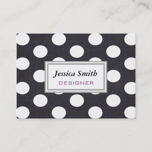 Carte De Visite Pois moderne élégant professionnel (Devant)
