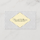 Carte de visite Pois moderne jaune (Devant)