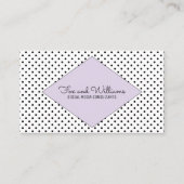 Carte de visite Pois moderne violet (Devant)