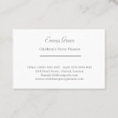 Carte De Visite Pois Motif de petite fille rose (Dos)