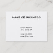 Carte de visite Pois noir (Dos)