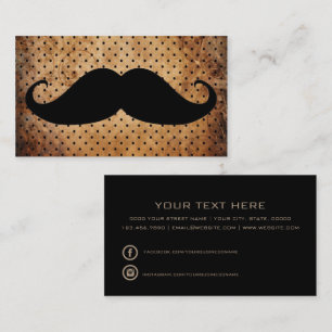 Carte De Visite Pois noir drôle de cru de moustache