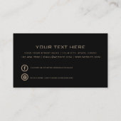 Carte De Visite Pois noir drôle de cru de moustache (Dos)