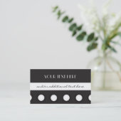 Carte De Visite Pois noir et blanc (Debout devant)