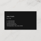 Carte de visite Pois noir et blanc (Dos)