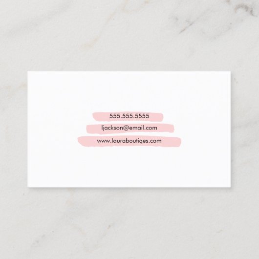 Carte De Visite Pois noirs et blancs (Dos)