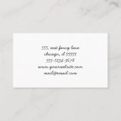 Carte De Visite Pois noirs et blancs, Motif Polka (Dos)