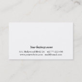 Carte De Visite Pois noirs simples et élégants (Dos)