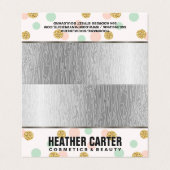 Carte De Visite Pois parties scintillant | Grain naturel (Extérieur déplié)