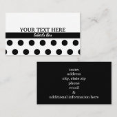 Carte De Visite Pois personnalisés customisés (Devant / Derrière)