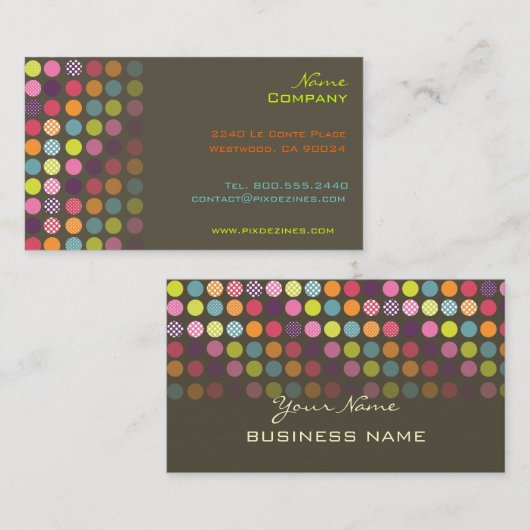 Carte De Visite pois rétro (Devant / Derrière)