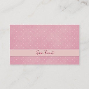 Carte De Visite Pois rose