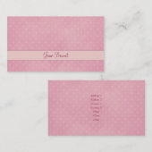 Carte De Visite Pois rose (Devant / Derrière)