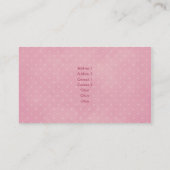 Carte De Visite Pois rose (Dos)