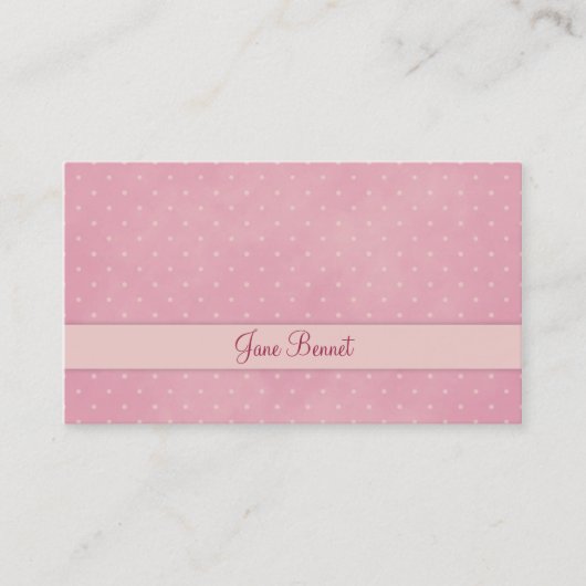 Carte De Visite Pois rose (Devant)