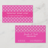 Carte de visite pois rose (Devant / Derrière)