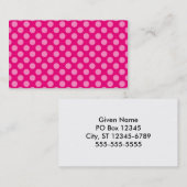 Carte De Visite Pois rose (Devant / Derrière)
