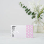 Carte De Visite Pois rose pastel (Debout devant)