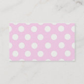 Carte De Visite Pois rose pastel (Dos)