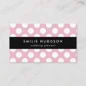 Carte De Visite Pois roses, Motif Pointe Polka, Points, Pointe (Devant)
