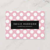 Carte De Visite Pois roses, Motif Pointe Polka, Points, Pointe (Devant)