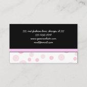 Carte De Visite Pois roses, Motif Pointe Polka, Points, Pointe (Dos)