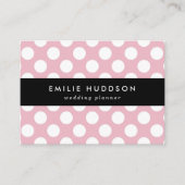 Carte De Visite Pois roses, Motif Pointe Polka, Points, Pointe (Devant)