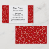 Carte De Visite Pois rouges et blancs (Devant / Derrière)
