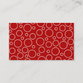 Carte De Visite Pois rouges et blancs (Dos)