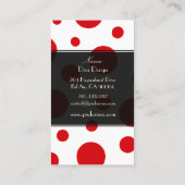 Carte De Visite pois rouges PixDezines (Dos)