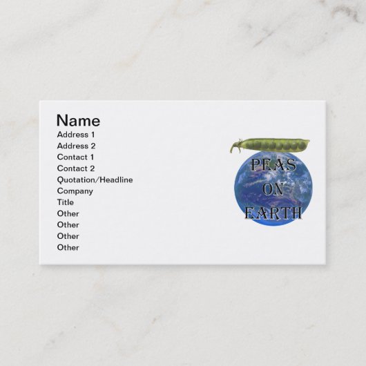 Carte De Visite Pois sur Terre (Devant)